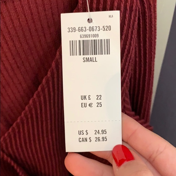 burgundy wrap top - brand new with tags - Picture 2 of 3